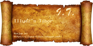 Illyés Tibor névjegykártya